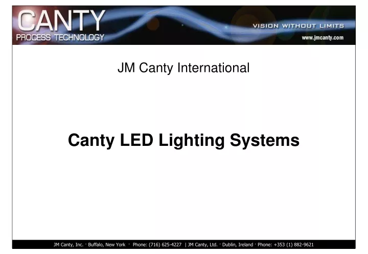 jm canty international canty led lighting systems