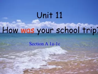 Unit 11  How  was  your school trip?
