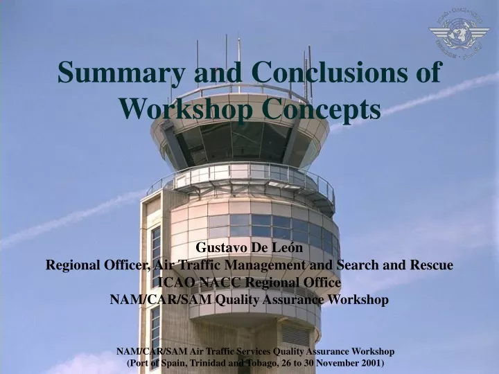 summary and conclusions of workshop concepts