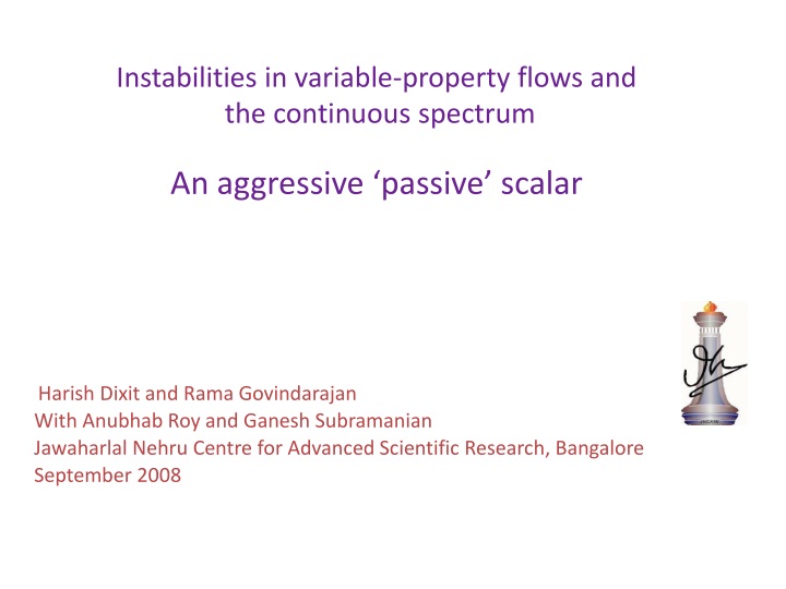 instabilities in variable property flows