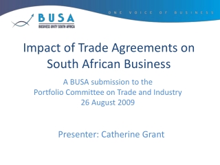 Impact of Trade Agreements on South African Business