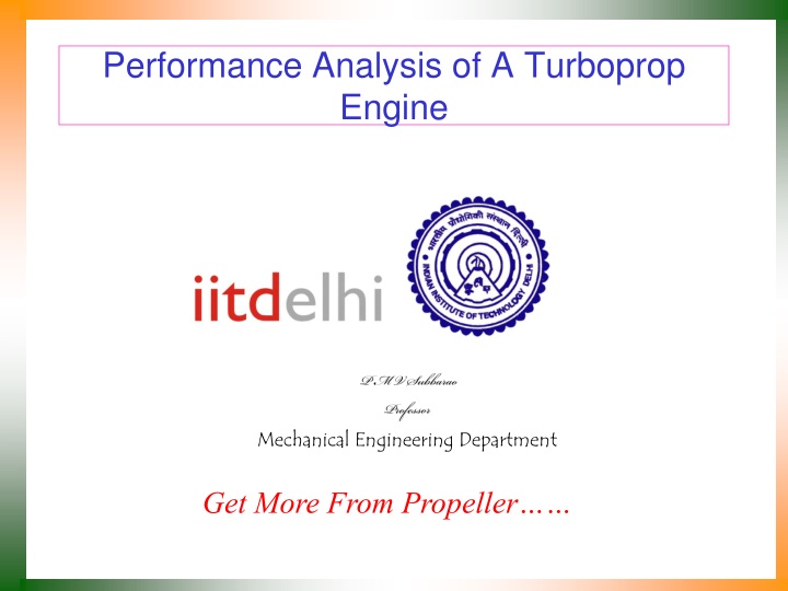 performance analysis of a turboprop engine