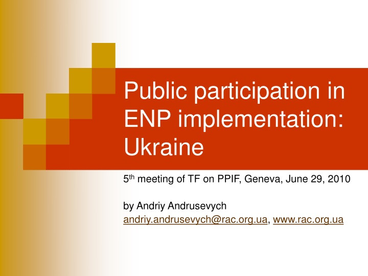 public participation in enp implementation ukraine