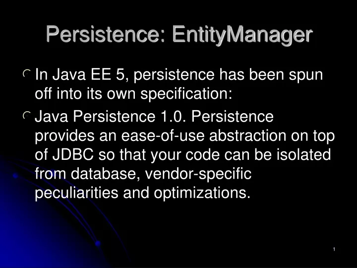 persistence entitymanager