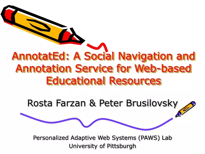 annotated a social navigation and annotation service for web based educational resources