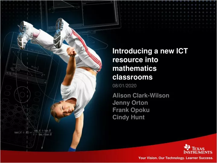 introducing a new ict resource into mathematics classrooms