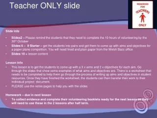 Teacher ONLY slide