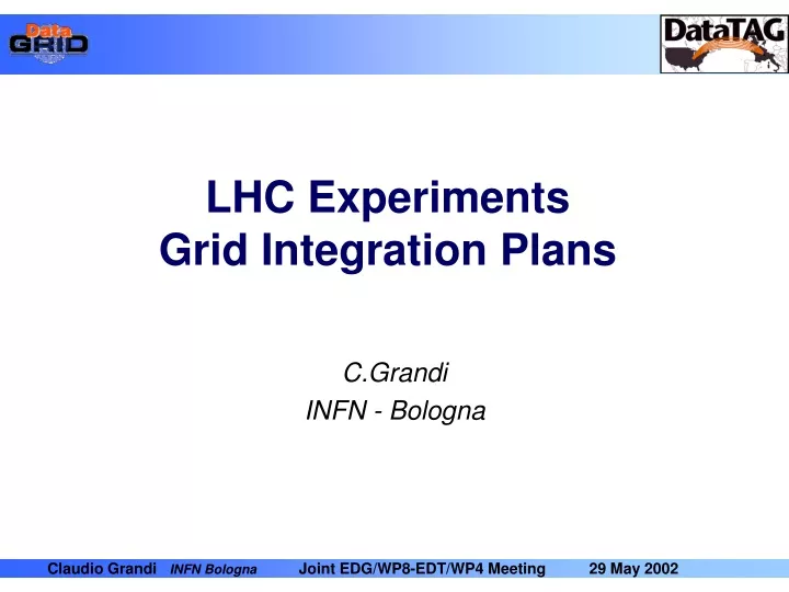 lhc experiments grid integration plans