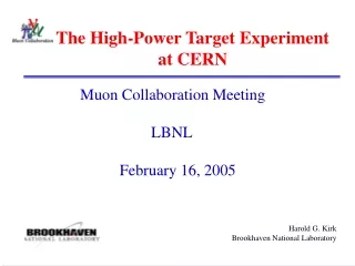 The High-Power Target Experiment  at CERN