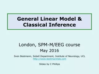 General Linear Model &amp; Classical Inference