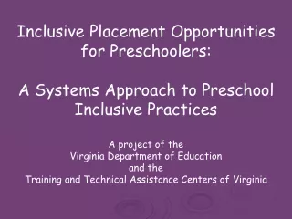 Planning for inclusive practices