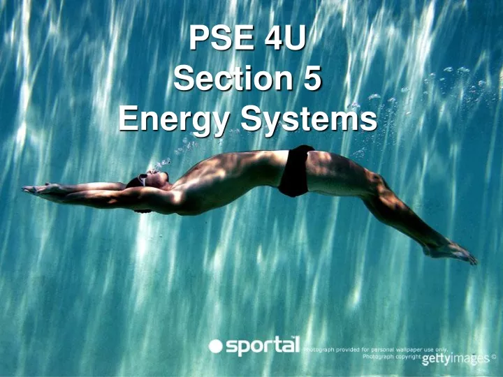 pse 4u section 5 energy systems