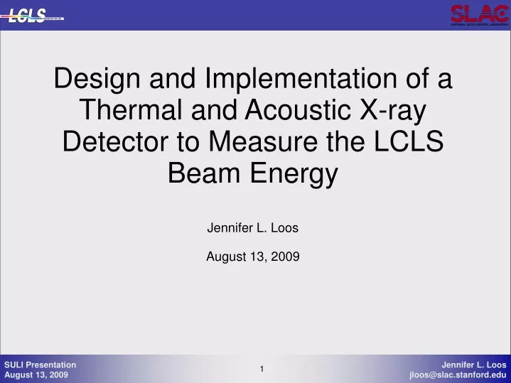 design and implementation of a thermal