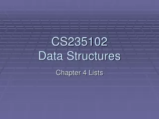 CS235102  Data Structures