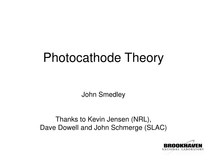 photocathode theory