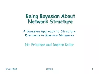 Being Bayesian About Network Structure