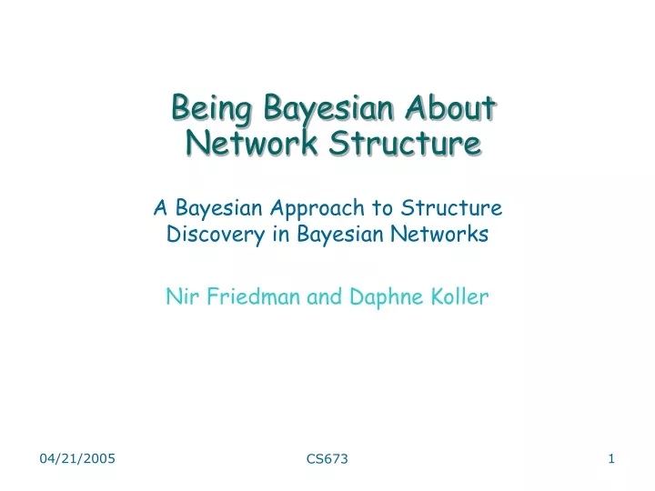 being bayesian about network structure