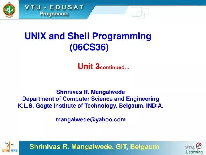 unix and shell programming 06cs36