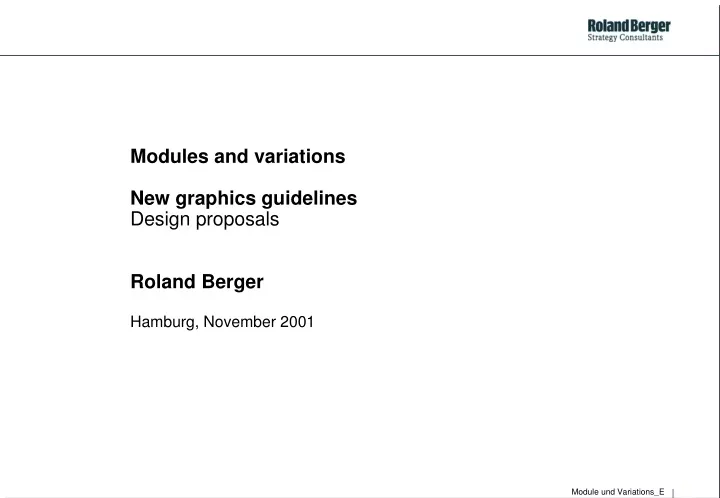 modules and variations new graphics guidelines
