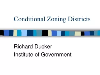 Conditional Zoning Districts