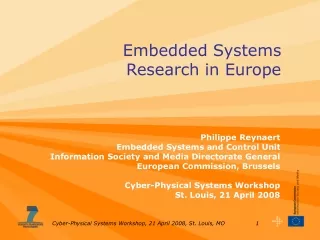 Embedded Systems  Research in Europe
