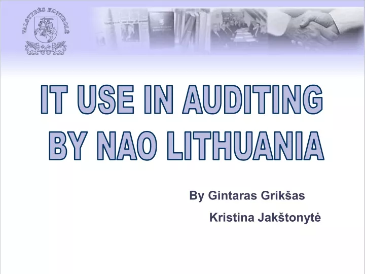 it use in auditing by nao lithuania