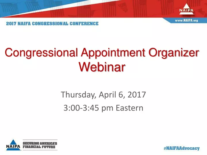 congressional appointment organizer webinar