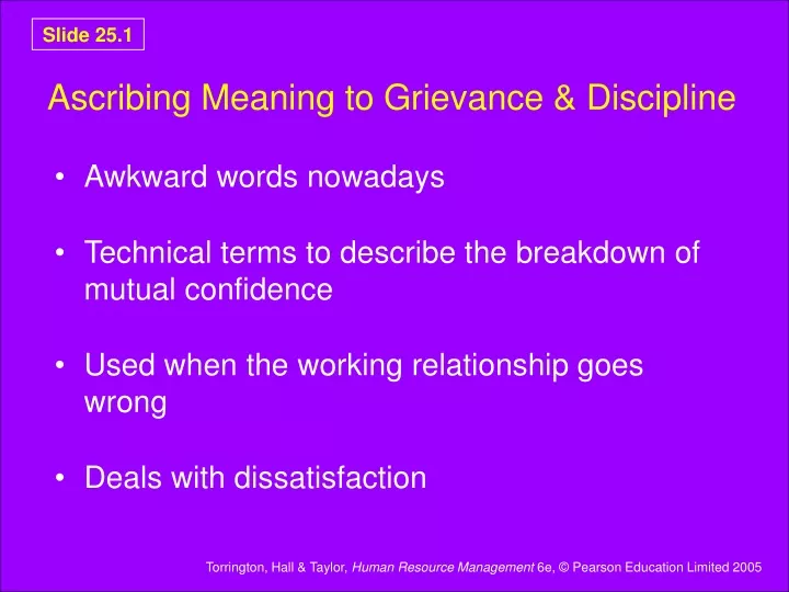 ascribing meaning to grievance discipline