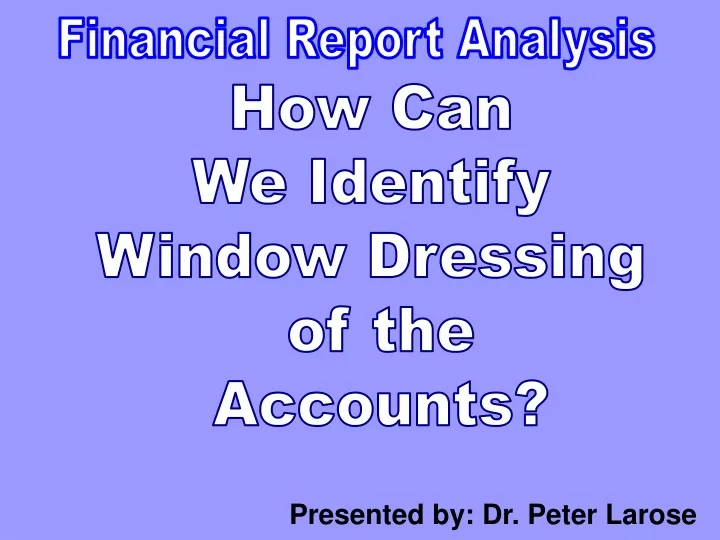 financial report analysis