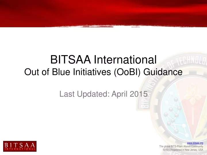 bitsaa international out of blue initiatives oobi guidance