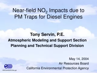 Near-field NO 2  Impacts due to  PM Traps for Diesel Engines