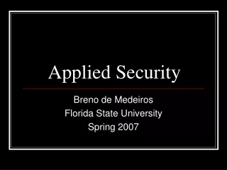 Applied Security