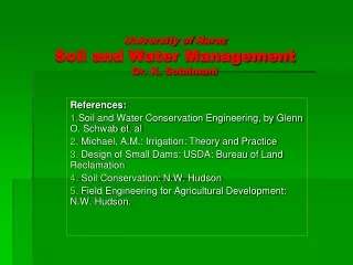 University of  Haraz Soil and Water Management Dr. K.  Solaimani