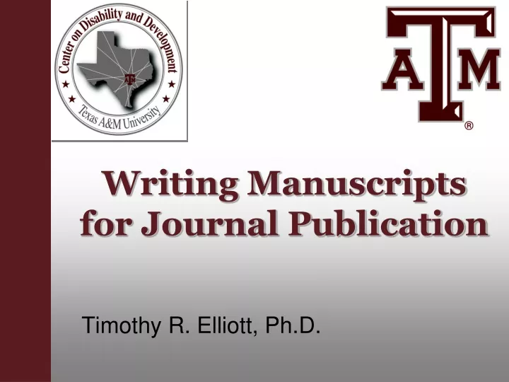 writing manuscripts for journal publication