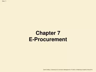 Chapter 7 E-Procurement