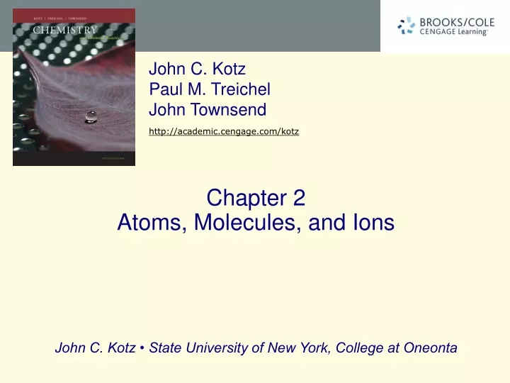 chapter 2 atoms molecules and ions