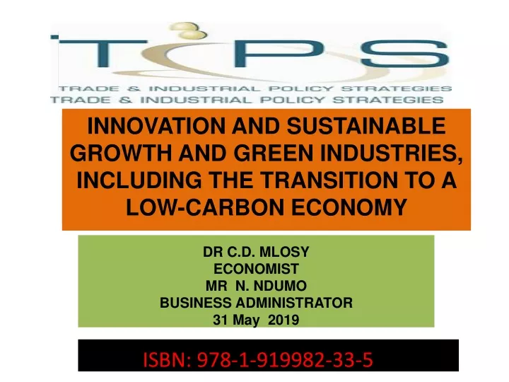 innovation and sustainable growth and green