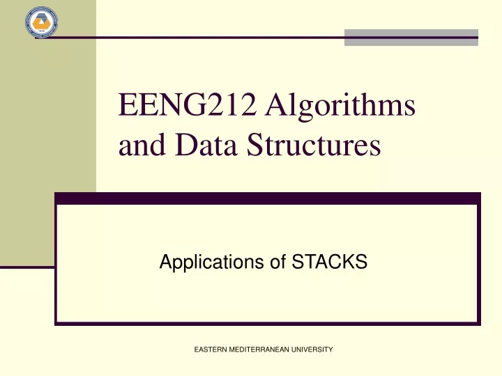 eeng212 algorithms and data structures