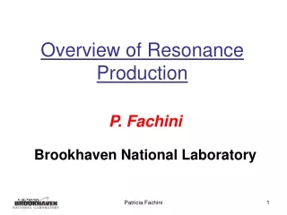 Overview of Resonance Production