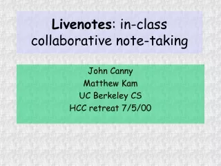 Livenotes : in-class collaborative note-taking