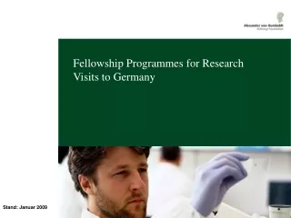 Fellowship Programmes for Research Visits to Germany