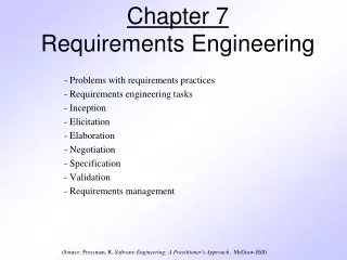 Chapter 7 Requirements Engineering