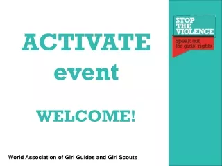 ACTIVATE event WELCOME!