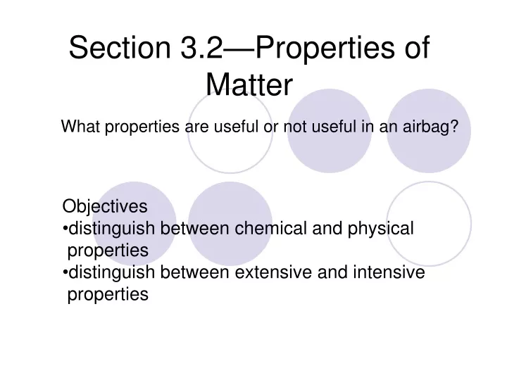 section 3 2 properties of matter
