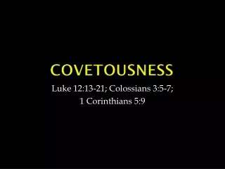 Covetousness