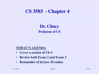 CS 3503  - Chapter 4