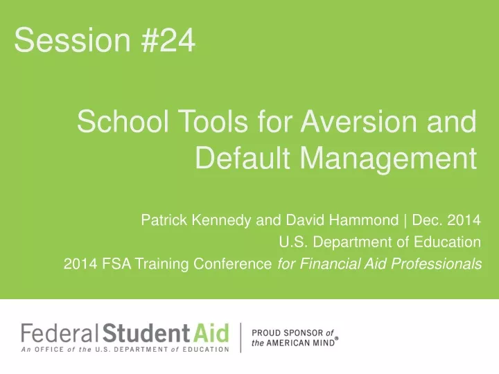 school tools for aversion and default management