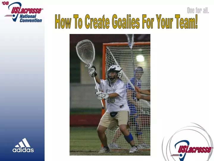 how to create goalies for your team