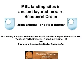 MSL landing sites in ancient layered terrain: Becquerel Crater