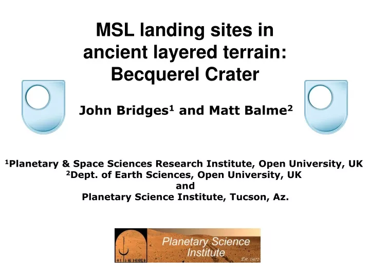 msl landing sites in ancient layered terrain